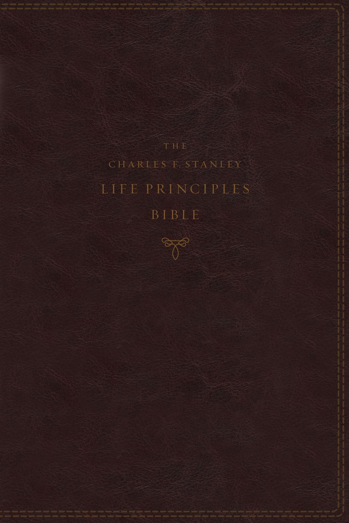 NKJV Charles Stanley Life Principles Bible, Burgundy Indexed - Re-vived