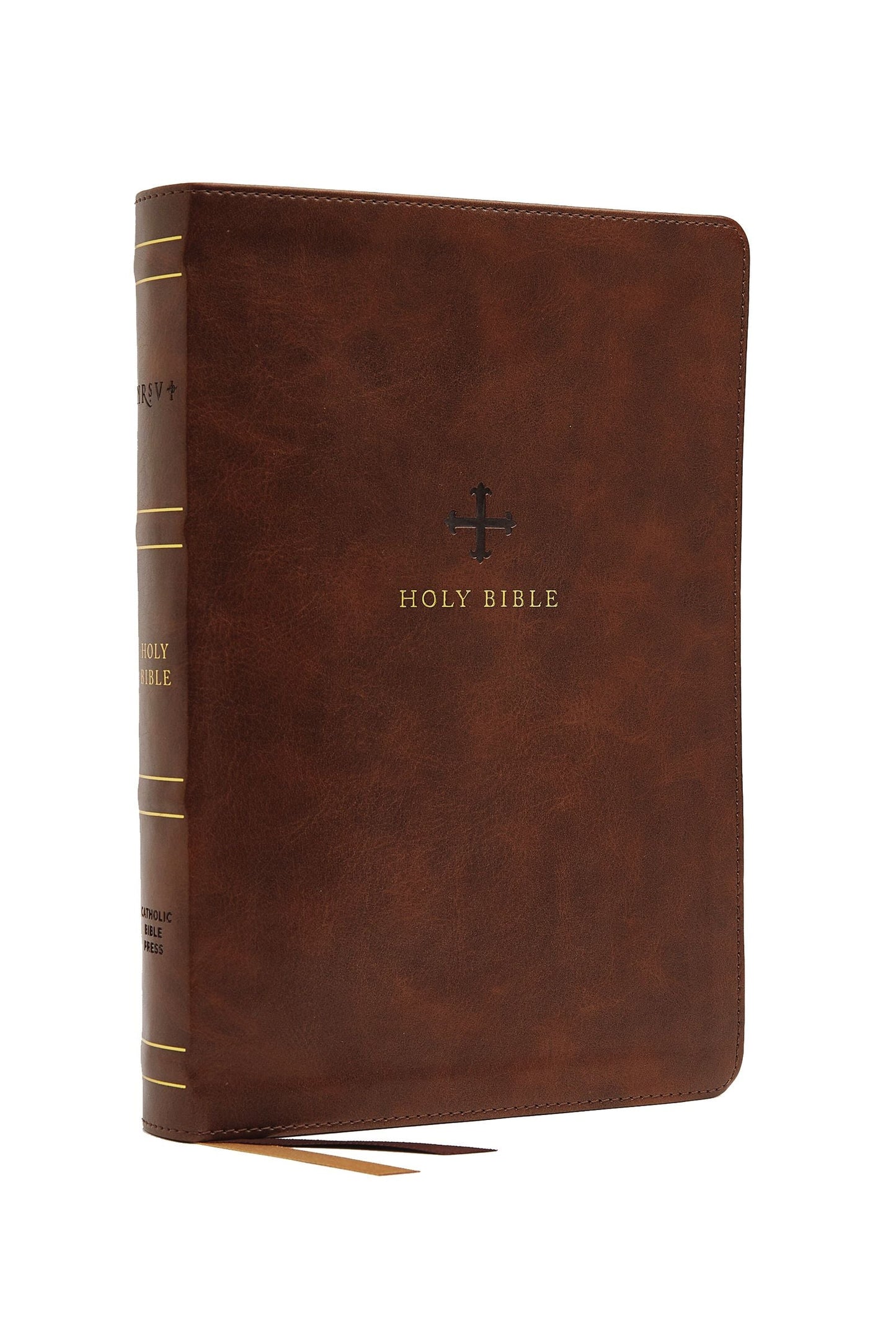 NRSV Large Print Catholic Bible, Brown, Comfort Print - Re-vived