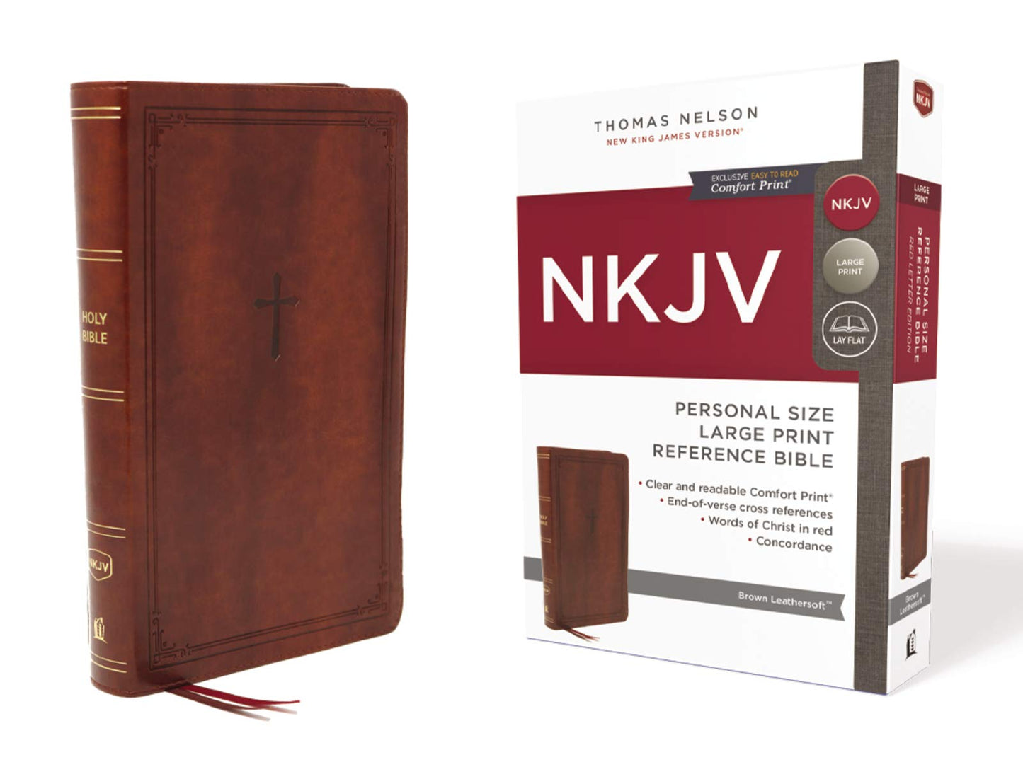 NKJV End-of-Verse Reference Bible, Personal Size, Brown - Re-vived
