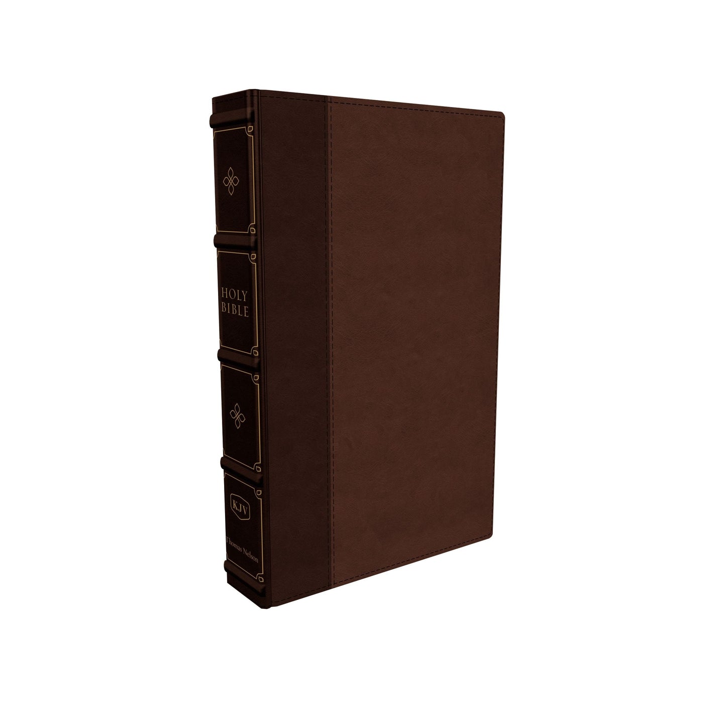 KJV Large Print Verse-by-Verse Reference Bible, Brown, Imitation Leather - Re-vived