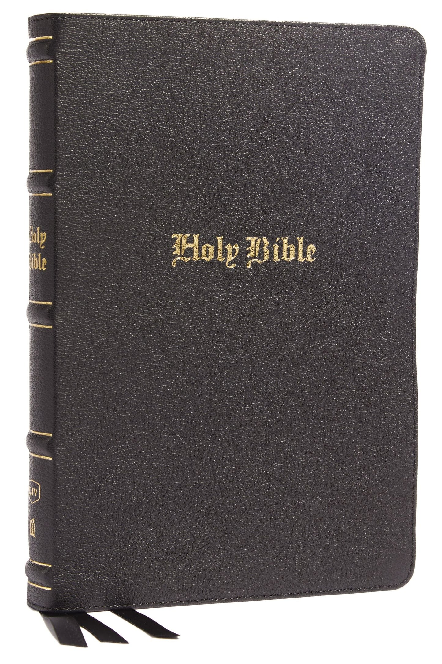 KJV Thinline Bible, Large Print, Black Leather - Re-vived