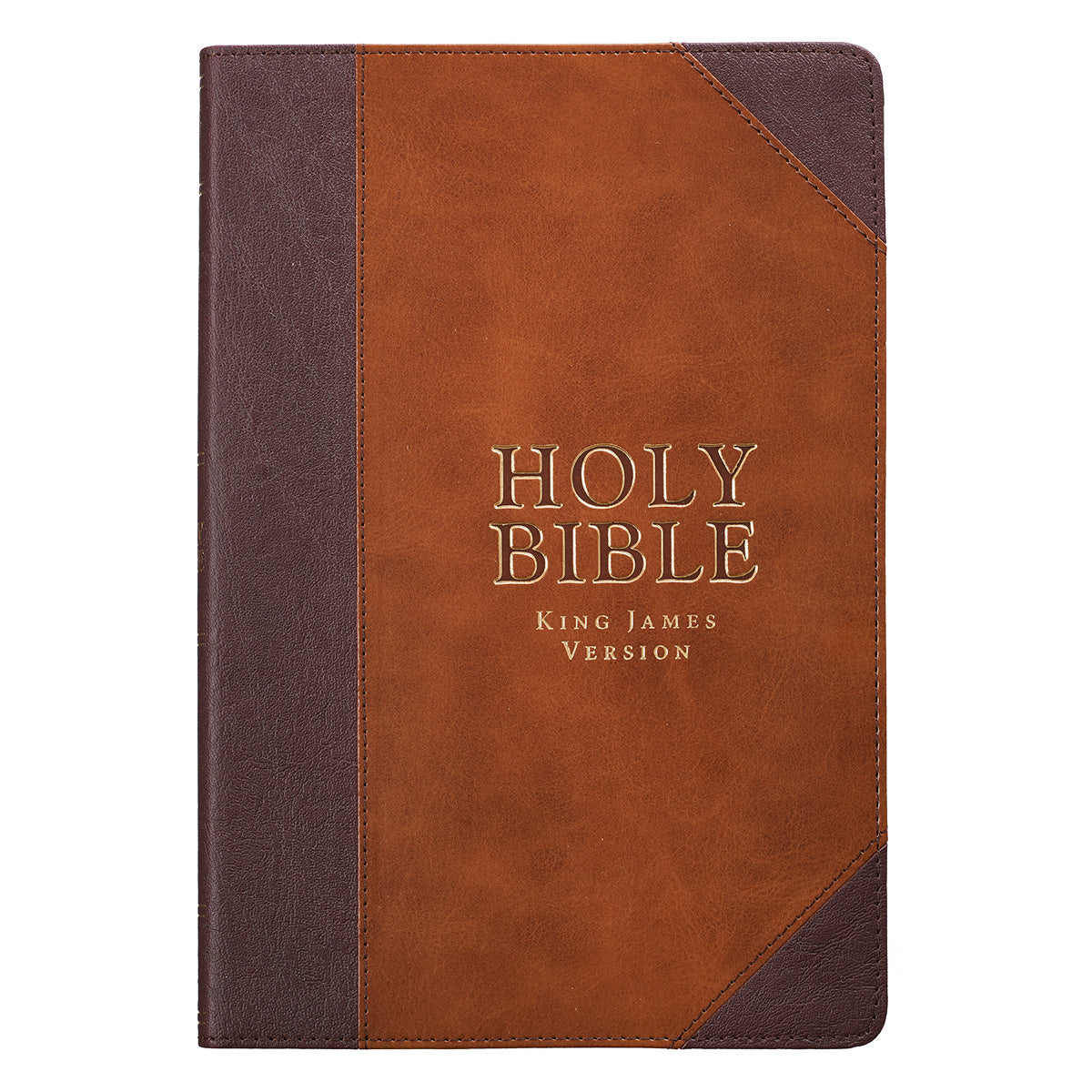 KJV Large Print Thinline Bible, Brown - Re-vived
