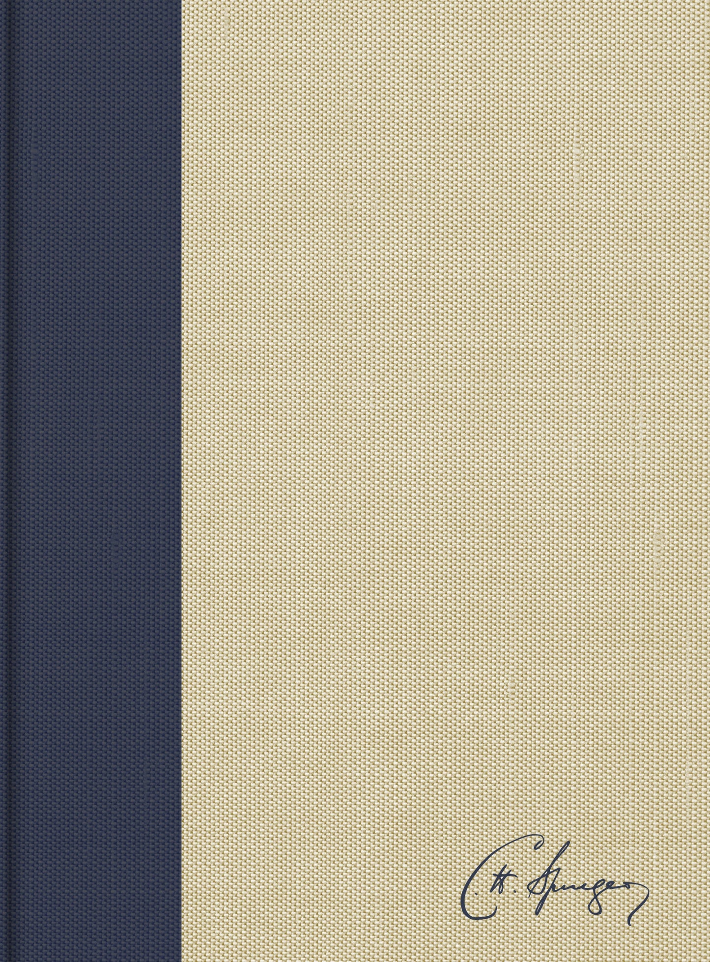 KJV Spurgeon Study Bible, Navy/Tan Cloth-over-Board - Re-vived