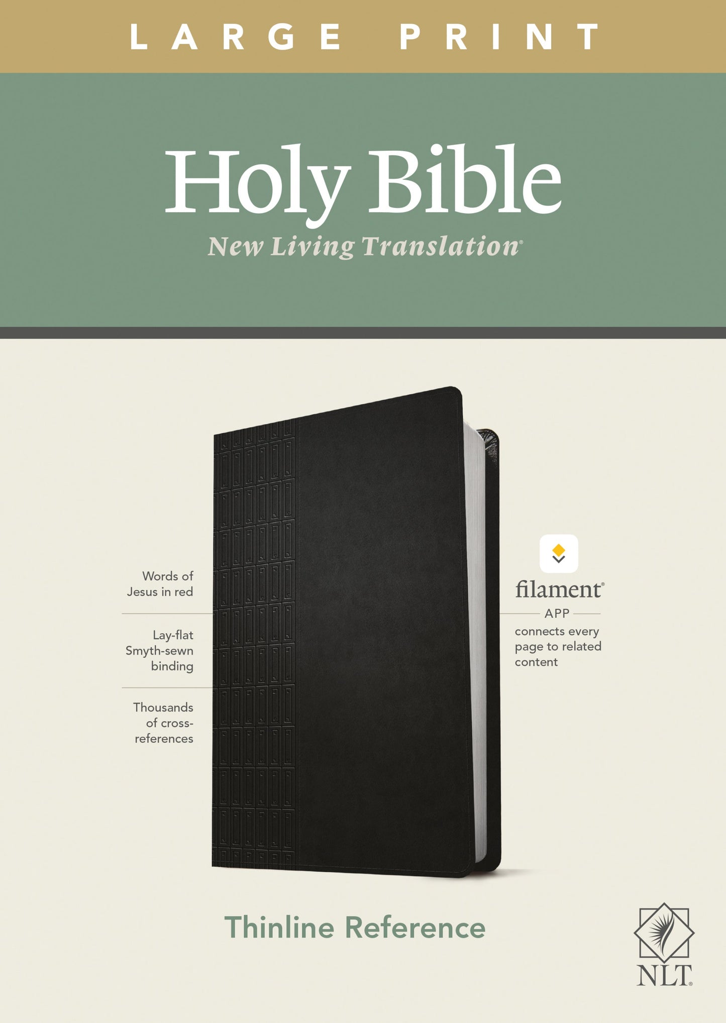 NLT Large Print Thinline Reference Bible, Filament Edition - Re-vived