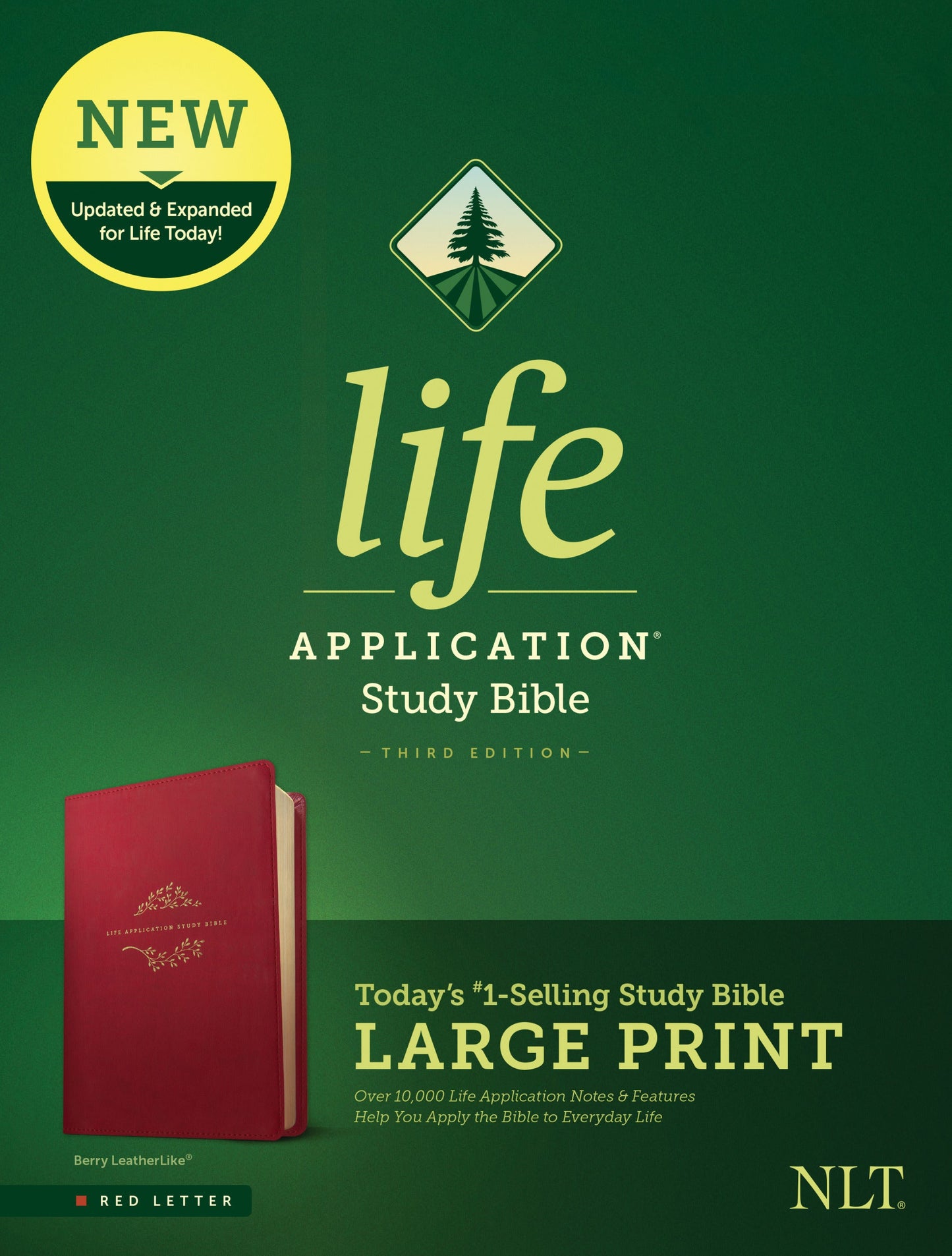 NLT Life Application Study Bible, Third Edition, Large Print - Re-vived