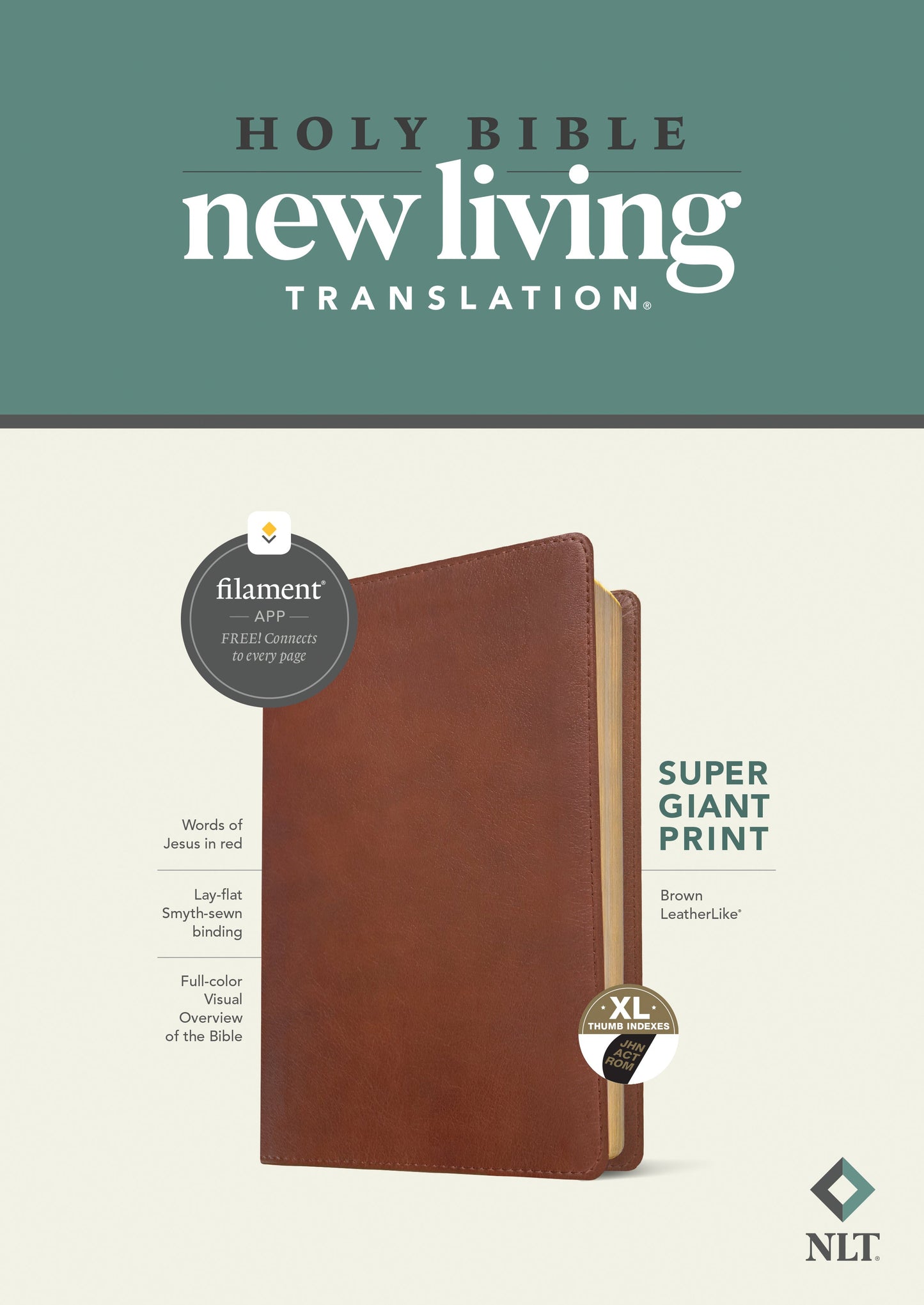 NLT Super Giant Print Bible, Filament Enabled Edition - Re-vived