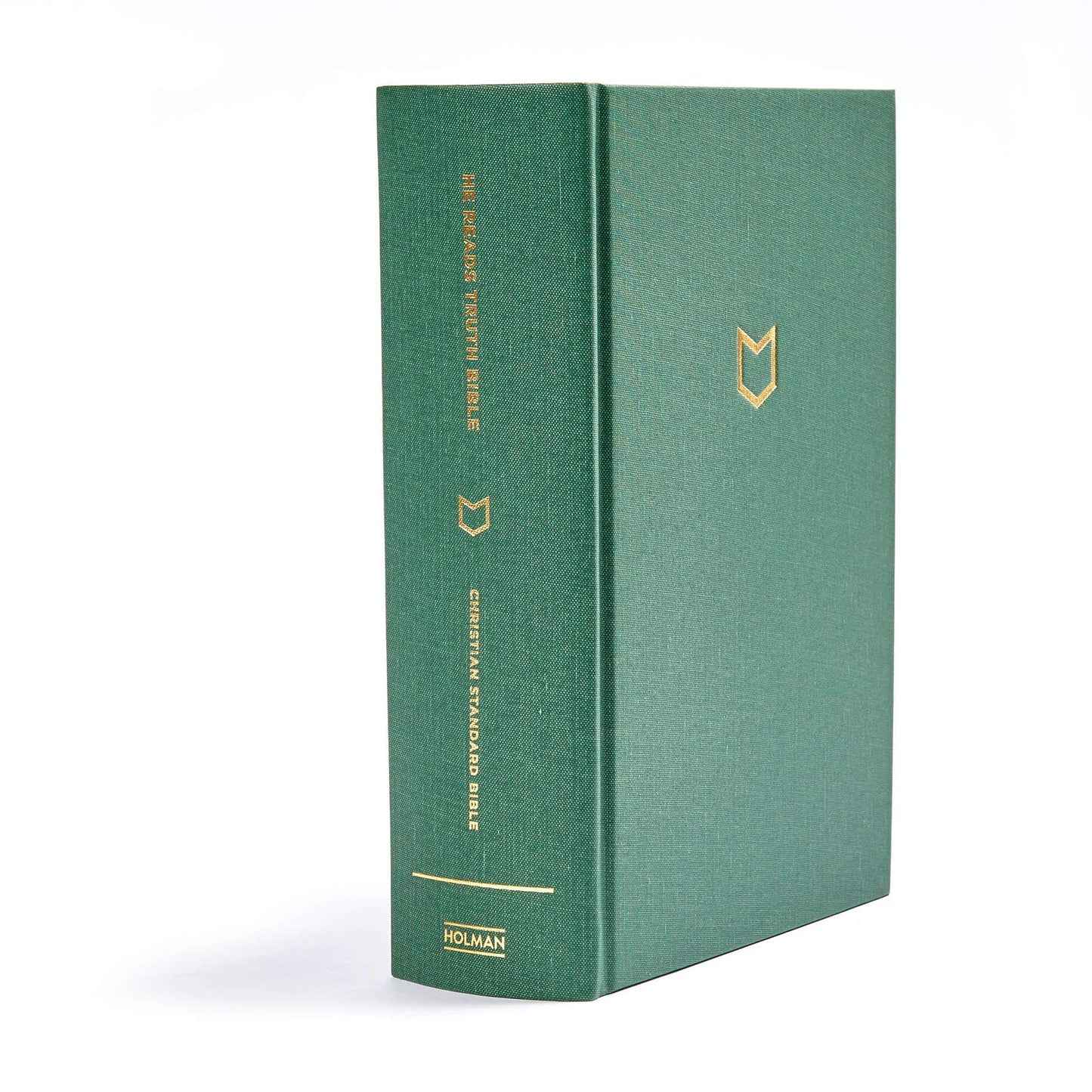 CSB He Reads Truth Bible, Green Cloth Over Board Indexed - Re-vived