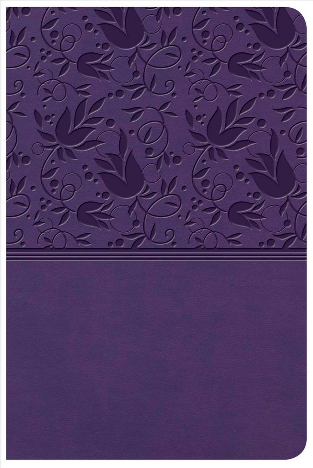 KJV Large Print Compact Reference Bible, Purple LeatherTouch - Re-vived