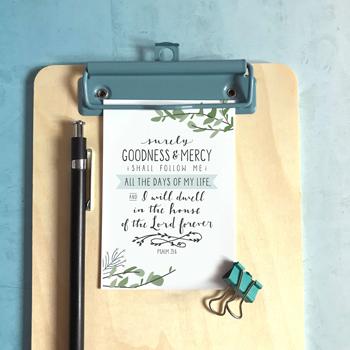 Surely Goodness & Mercy - MIni Card