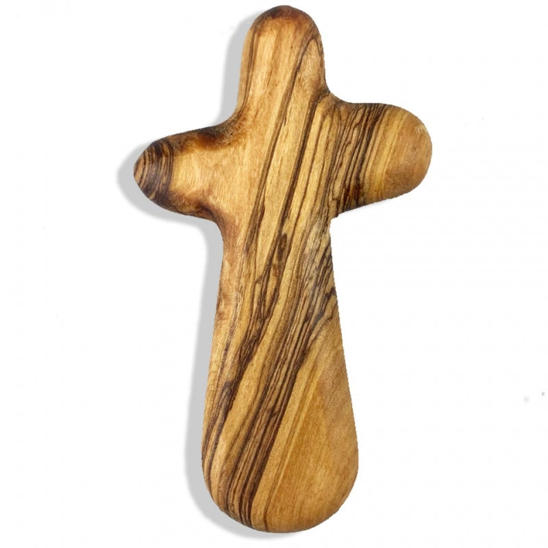 Olivewood Holding Cross, Large - Re-vived