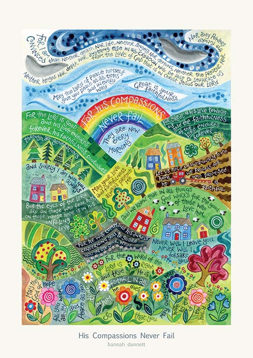 His Compassions Never Fail Hannah Dunnett A3 Print
