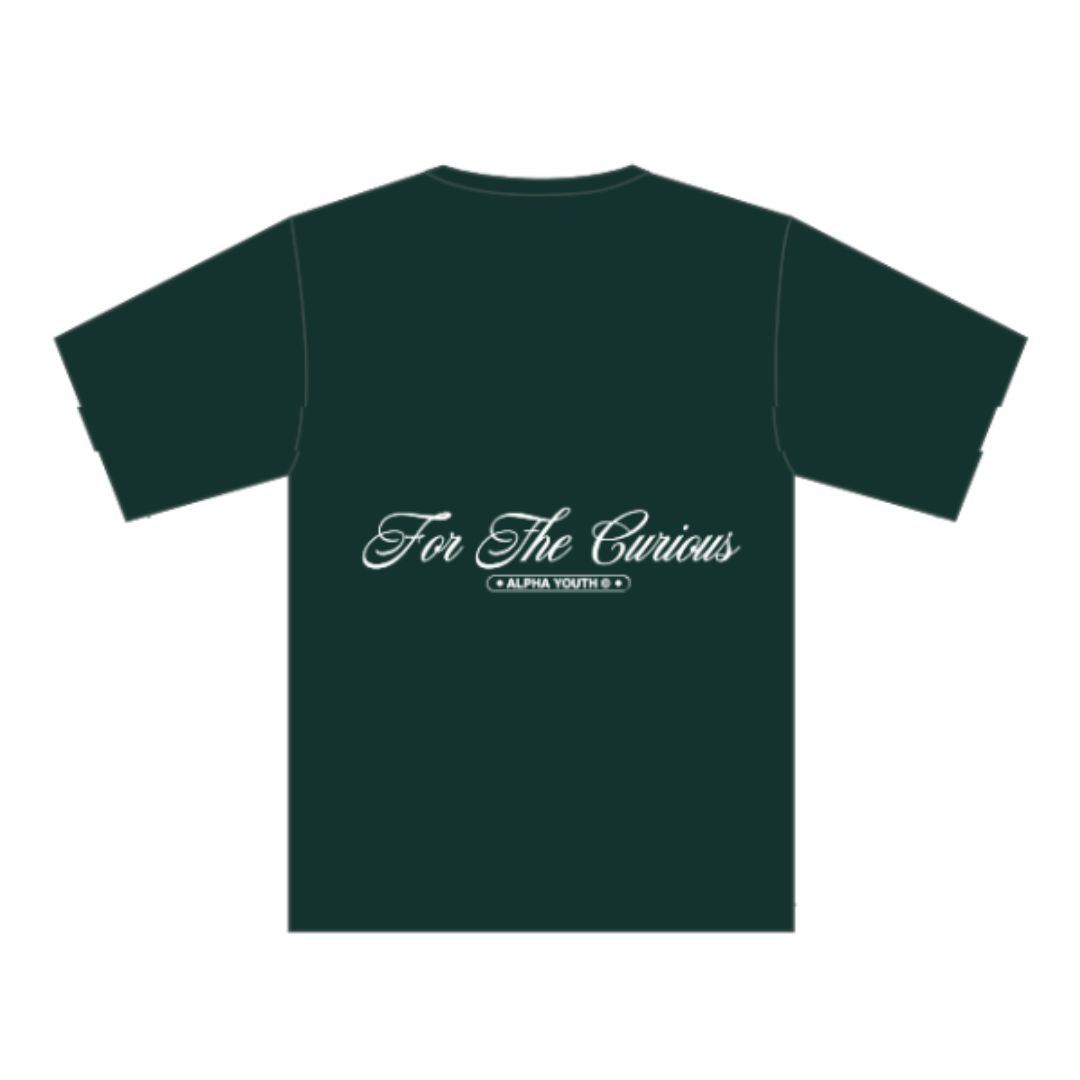 YOUTH ALPHA - T-Shirt - Pine Green (For the Curious)