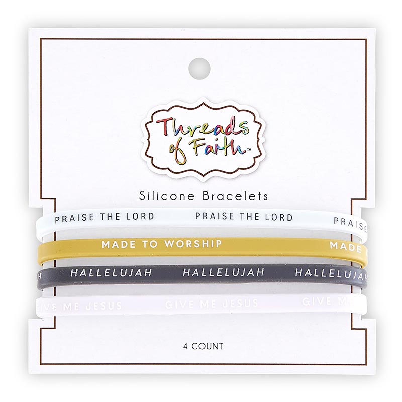Silicone Bracelet - 4 Pack - Made To Worship