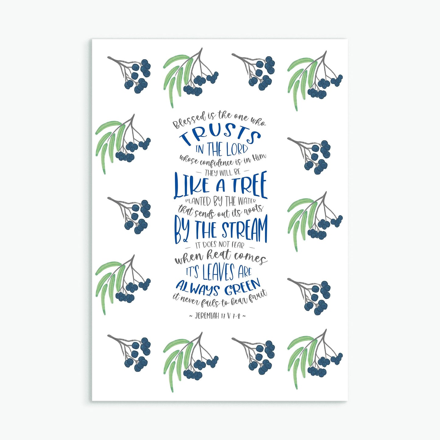 Blessed is the One Who Trusts Greeting Card - Re-vived