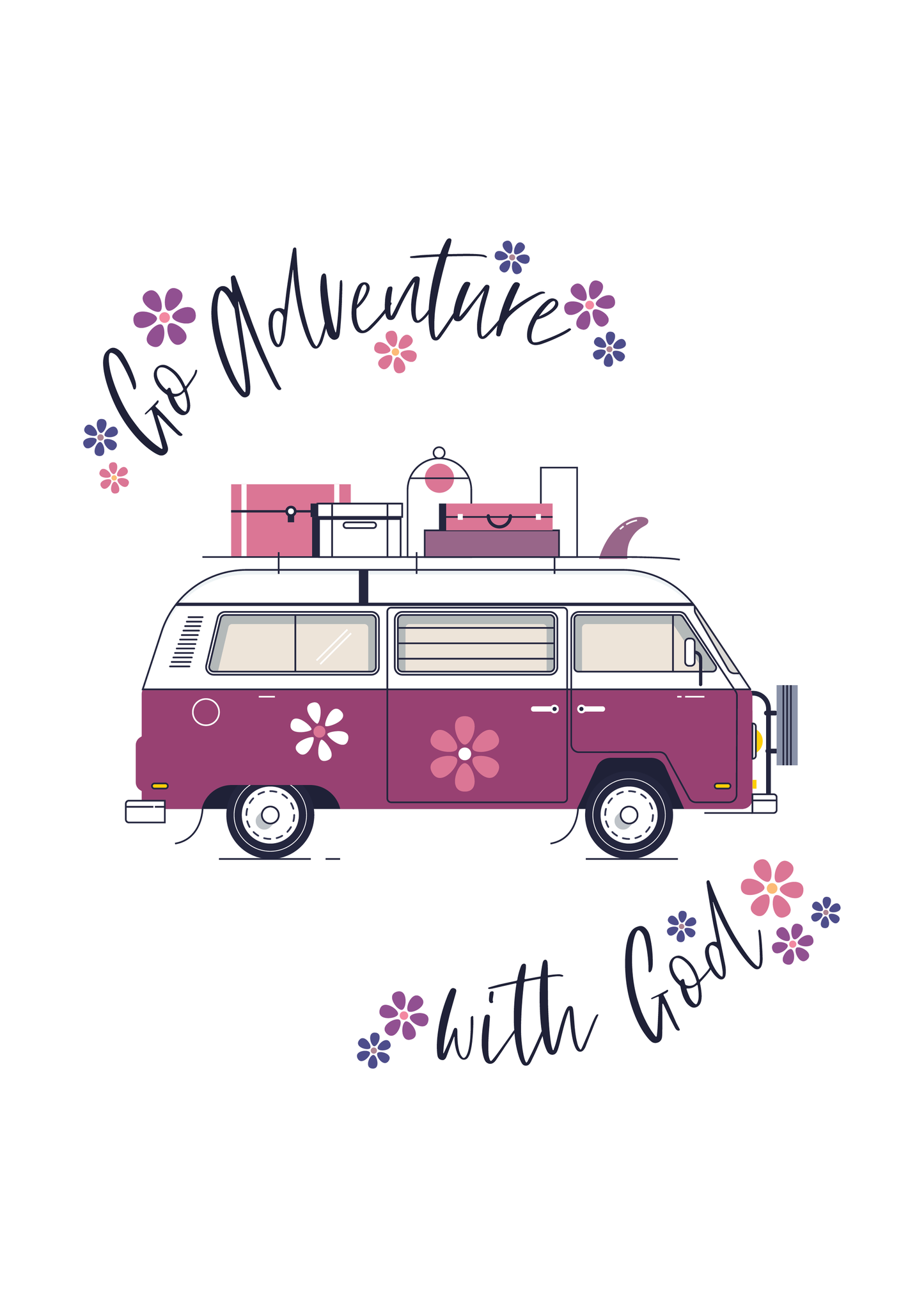 Go Adventure (Flowers) - Mini Card - Re-vived