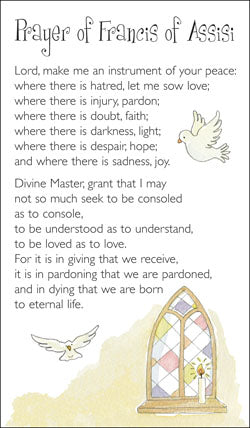 Prayer of Francis of Assisi - Prayer Cards