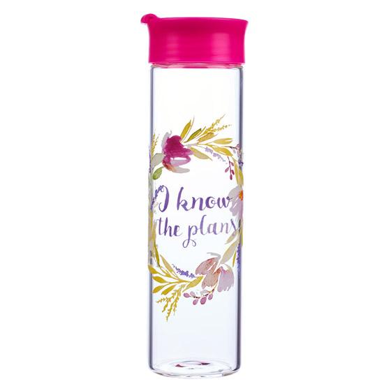 Glass Water Bottle: Jer. 29:11
