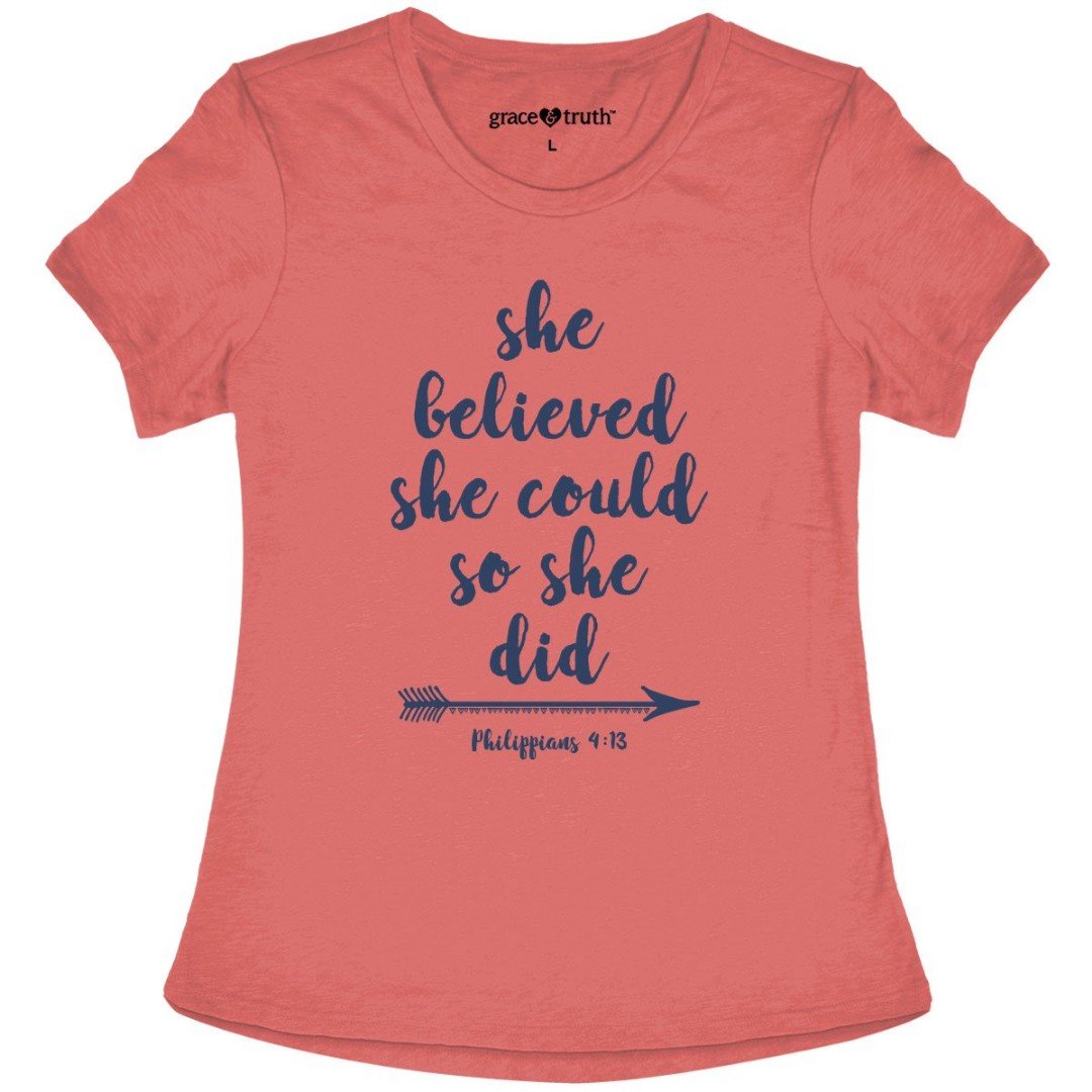 She Believed She Could T-Shirt, 2XLarge