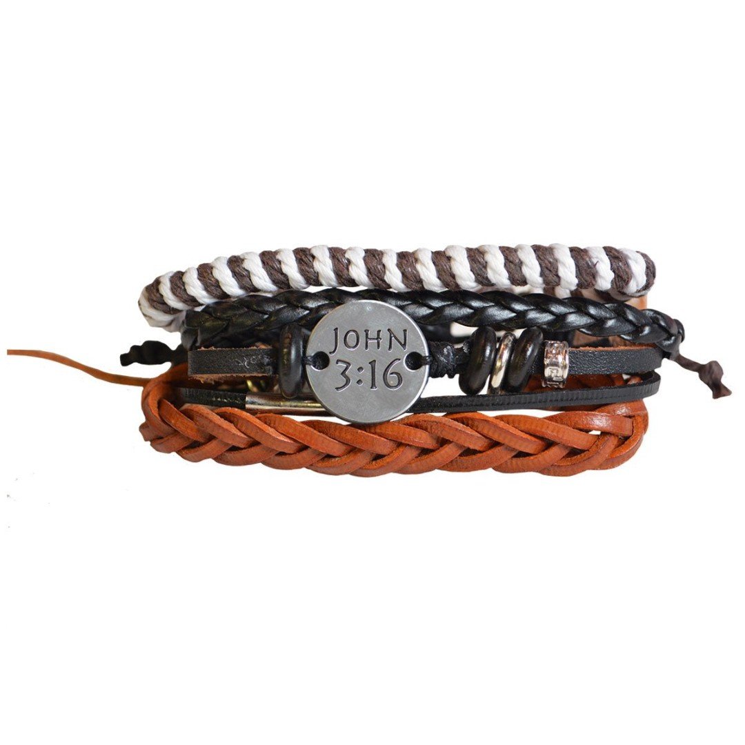 Faith Gear Guy's Bracelet- John 3:16