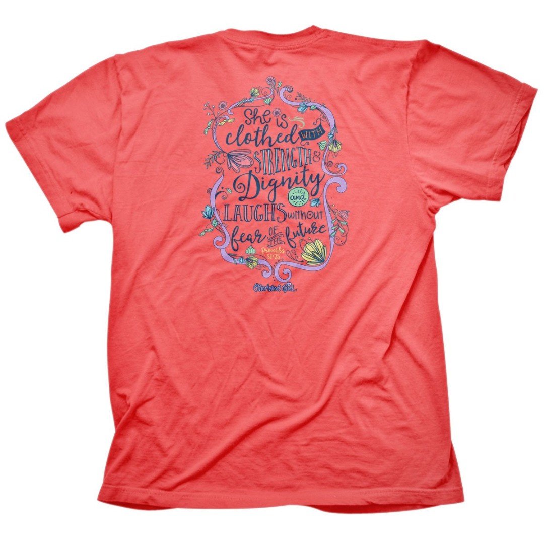 Cherished Girl Strength & Dignity T-Shirt, XLarge