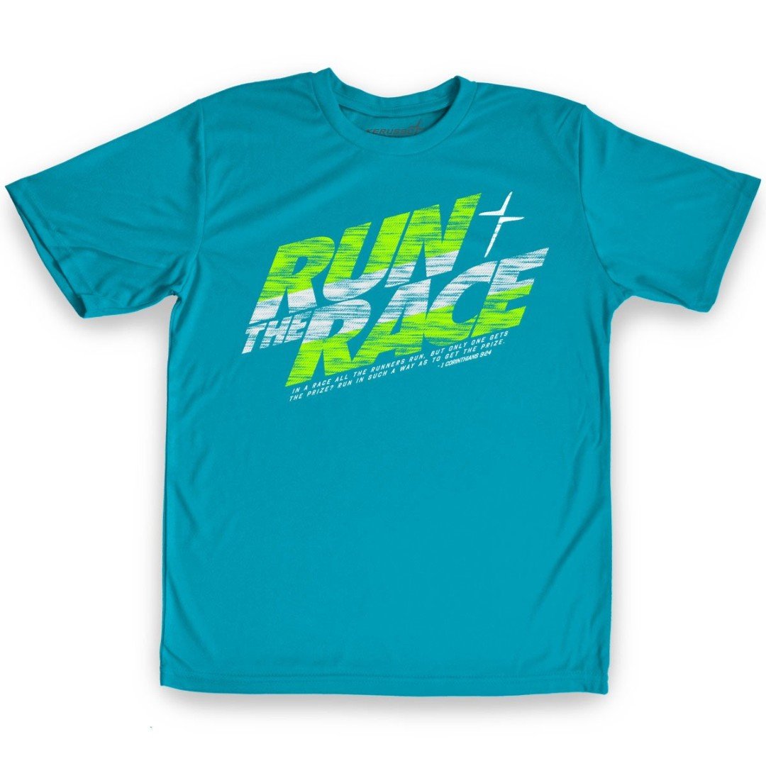 Run The Race Kids Active T-Shirt, Small