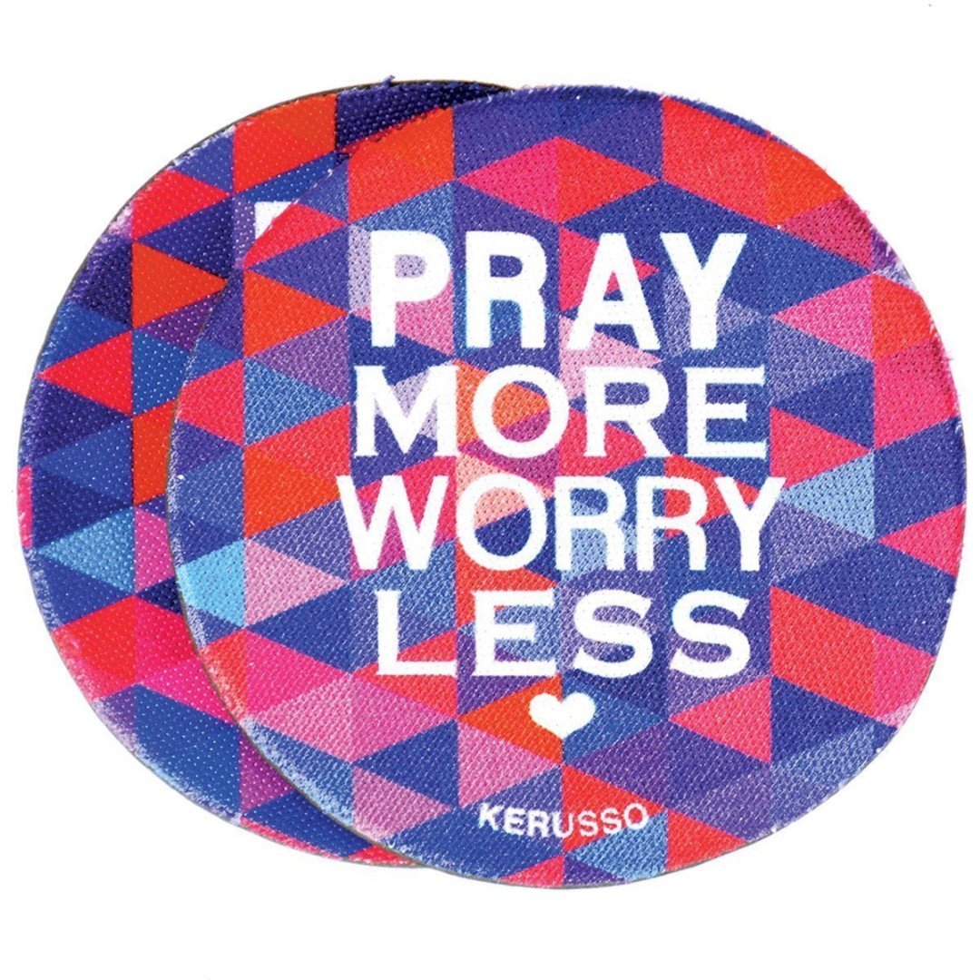 Pray More Auto Coaster (2-pack)