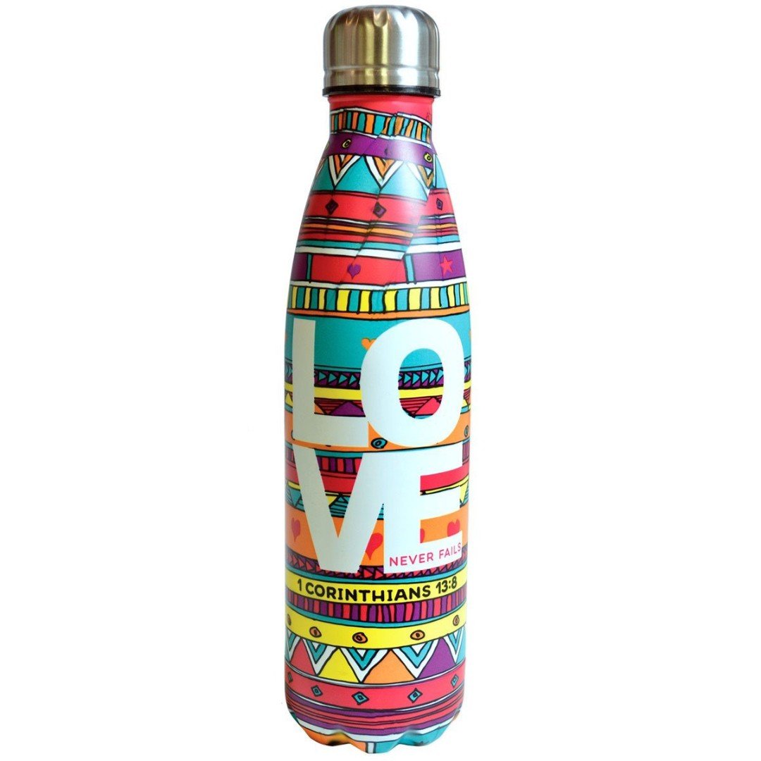 Love Doodle Stainless Steel Water Bottle