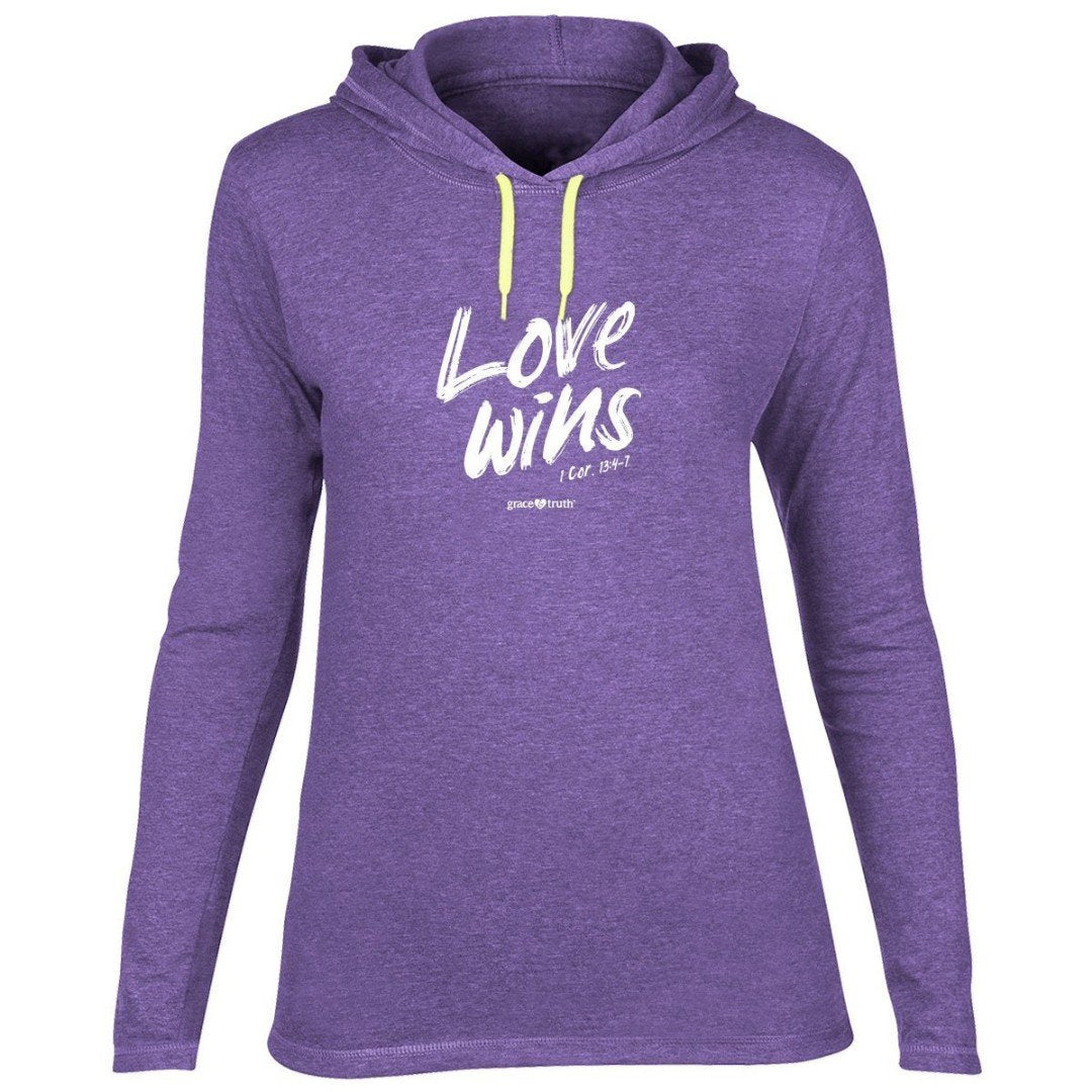Love Wins Hooded T-Shirt, 2XLarge