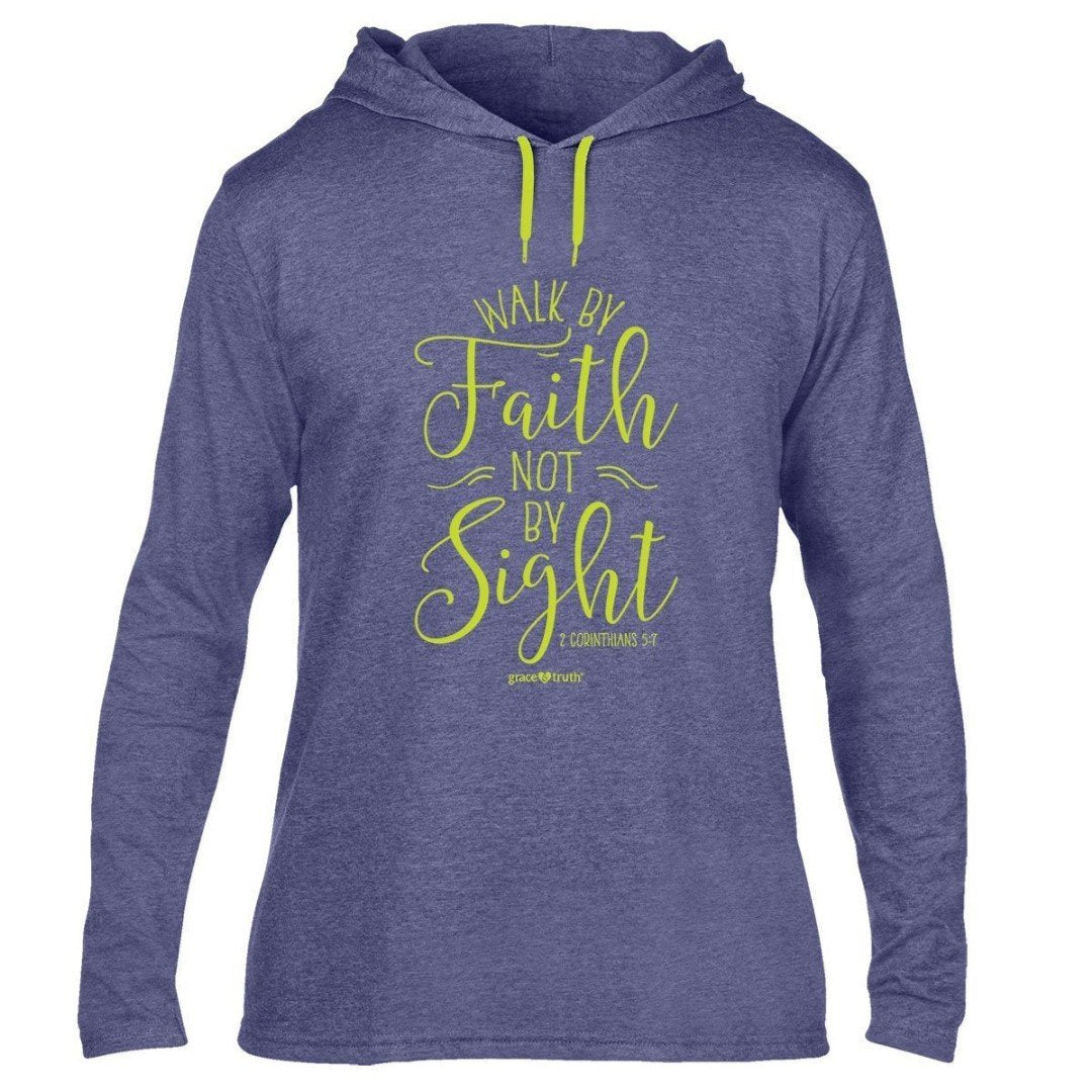 Walk by Faith Hooded T-Shirt, 2XLarge