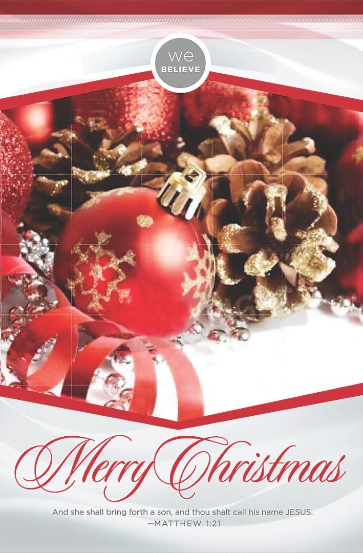 We Believe Merry Christmas Bulletin (Pack of 100)