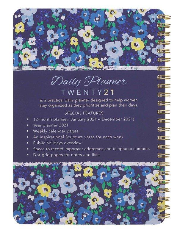 2021 Wirebound Daily Planner: Floral/Bloom