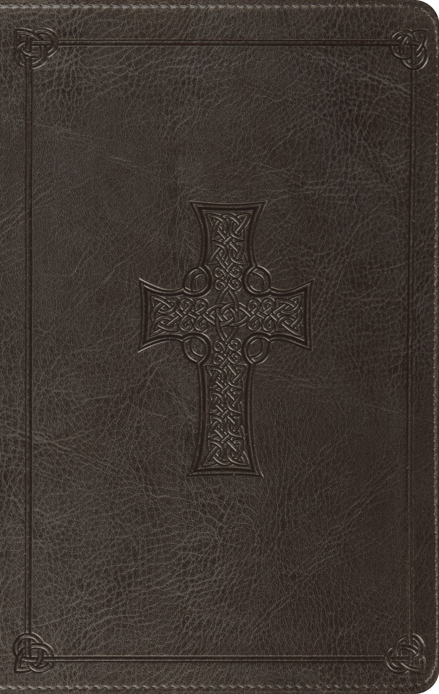 ESV: Large Print, Thinline Bible, TruTone, Charcoal, Celtic Cross