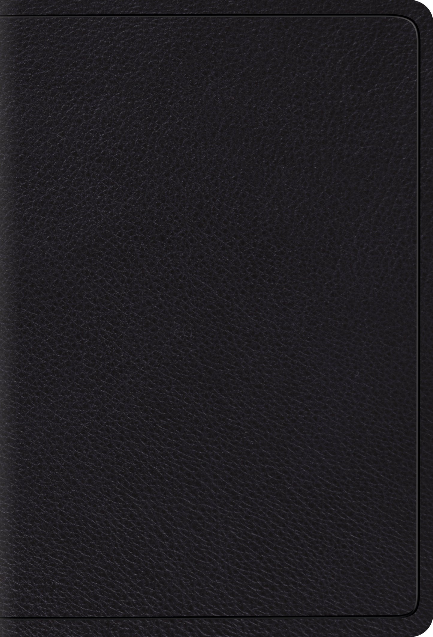 ESV: Large Print Compact Bible, Top Grain Leather, Black