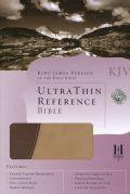 KJV Ultrathin Reference Bible Brown/Tan LeatherTouch - N/A - Re-vived.com