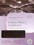 KJV Large Print Compact Bible Brown Bonded Leather with Magnetic Flap - N/A - Re-vived.com