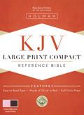 KJV Large Print Compact Bible Pink/Brown LeatherTouch - N/A - Re-vived.com