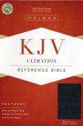 KJV Ultrathin Reference Bible Black Indexed Genuine Leather - N/A - Re-vived.com