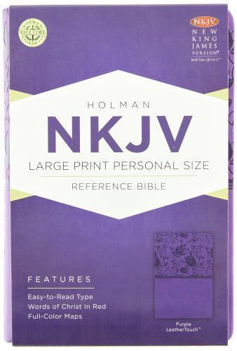 NKJV Large Print Personal Size Reference Bible, Purple LeatherTouch