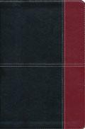 KJV Giant Print Reference Bible Black and Burgundy LeatherTouch - N/A - Re-vived.com