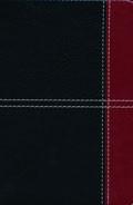 KJV Large Print Compact Reference Bible Black and Burgundy LeatherTouch - N/A - Re-vived.com