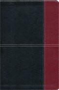 KJV Large Print Personal Size Reference Bible Black and Burgundy LeatherTouch - N/A - Re-vived.com