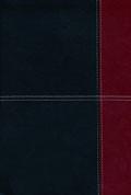 NKJV Giant Print Reference Bible Black/Burgundy LeatherTouch - N/A - Re-vived.com