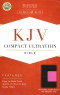 KJV Compact Ultrathin Bible Brown/Pink LeatherTouch with Magnetic Flap - N/A - Re-vived.com