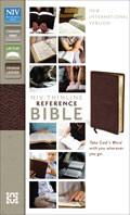 NIV Thinline Reference Bible Burgundy Leather - N/A - Re-vived.com