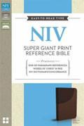 NIV Super Giant Print Reference Bible Chocolate Italian Duo-Tone Imitation Leather - N/A - Re-vived.com