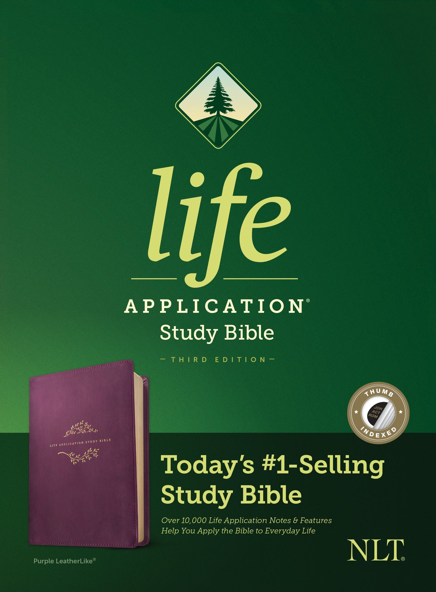 NLT Life Application Study Bible, Third Edition (Imitation Leather, Purple, Indexed)