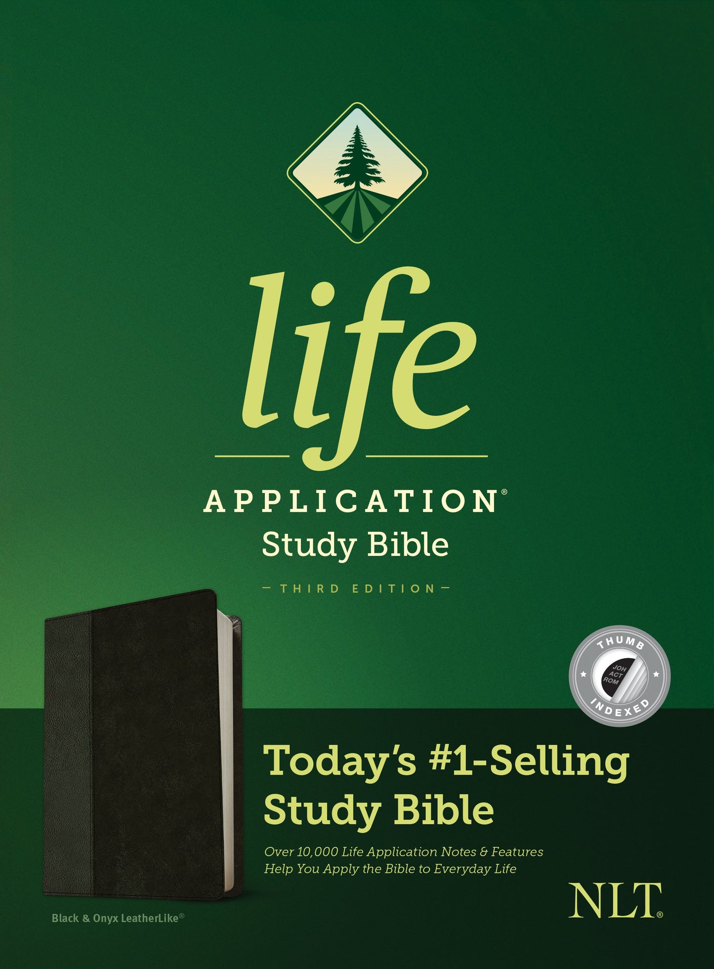 NLT Life Application Study Bible, Third Edition (Imitation Leather, Black/Onyx, Indexed)
