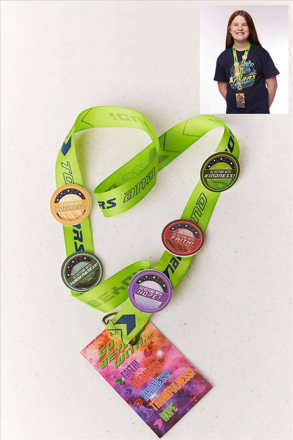 VBS 2019 Scripture Treasure - Mission Badge Lanyard (Pkg of