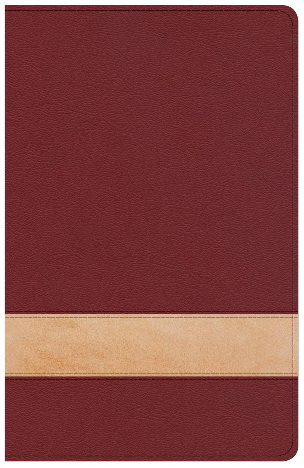 CSB Large Print Personal Size Reference Bible, Crimson/Tan