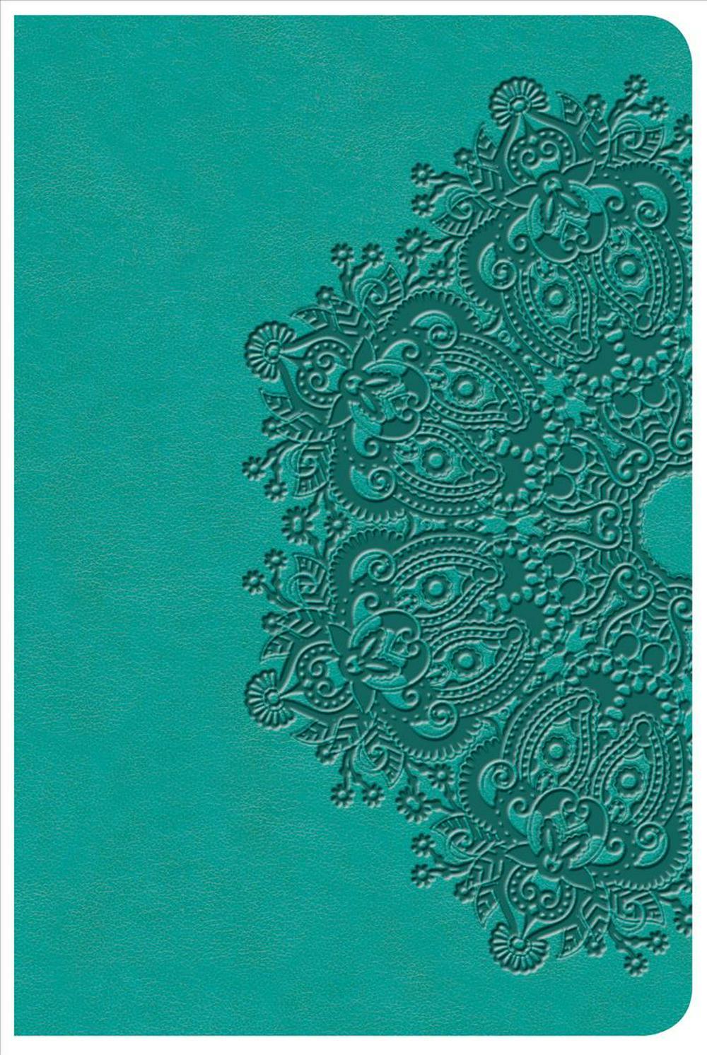 KJV Large Print Compact Reference Bible, Teal LeatherTouch